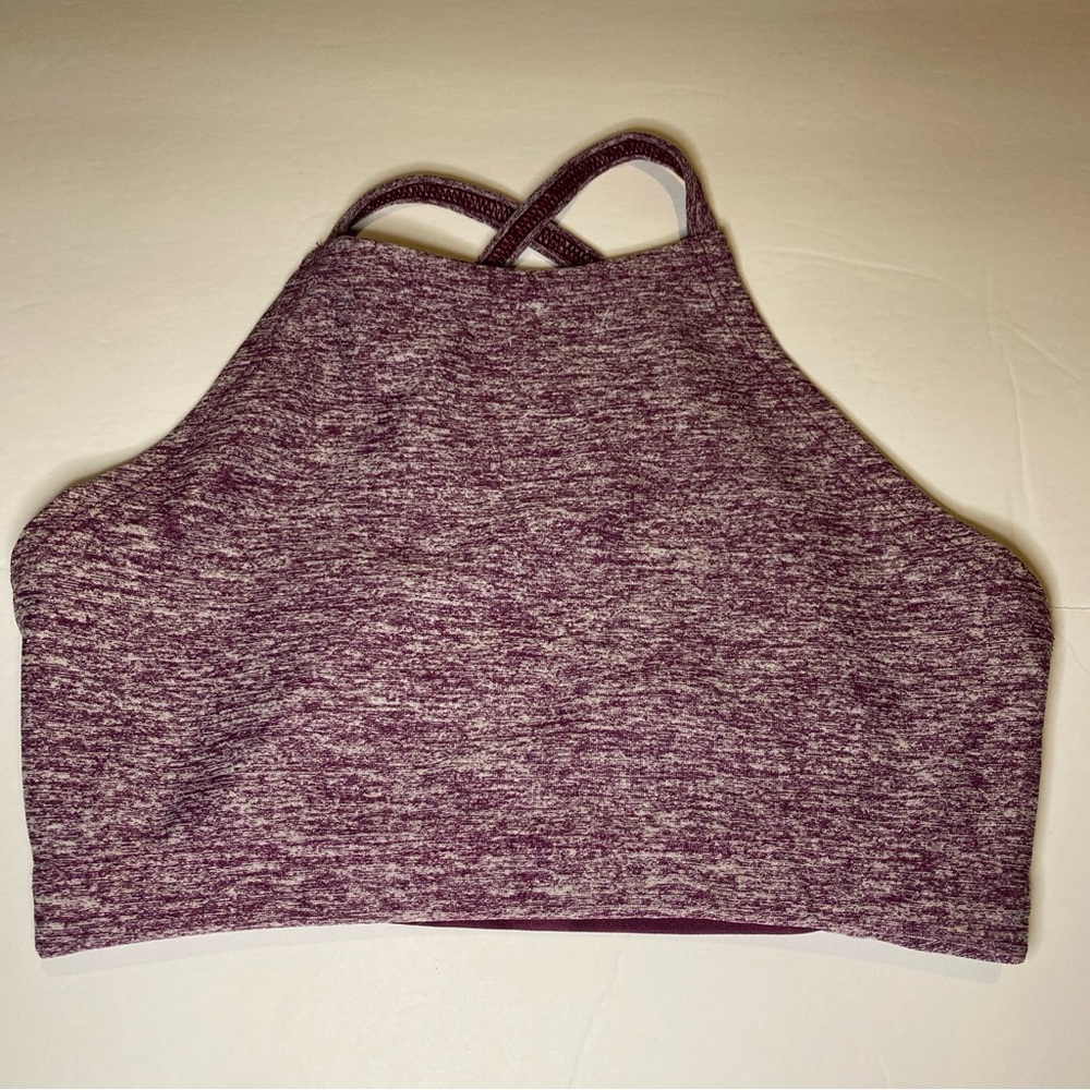 Honeycut Comp Halter Crop Top AS Adult Small Heathered Burgundy